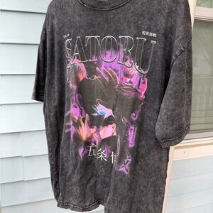 Satoru Graphic Tee with Purple Anime Art